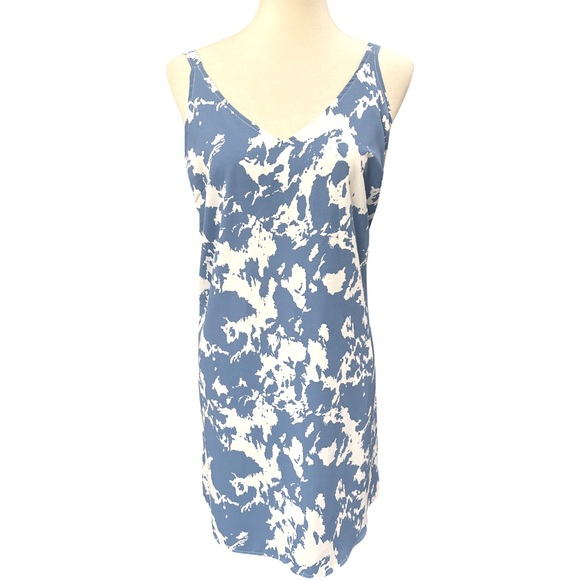 Anthropologie Pinch sleeveless mini dress blue and white abstract print medium - Picture 5 of 11
